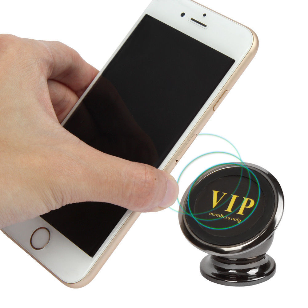 360° Magnetic Dashboard Phone Mount rotated to landscape viewing angle