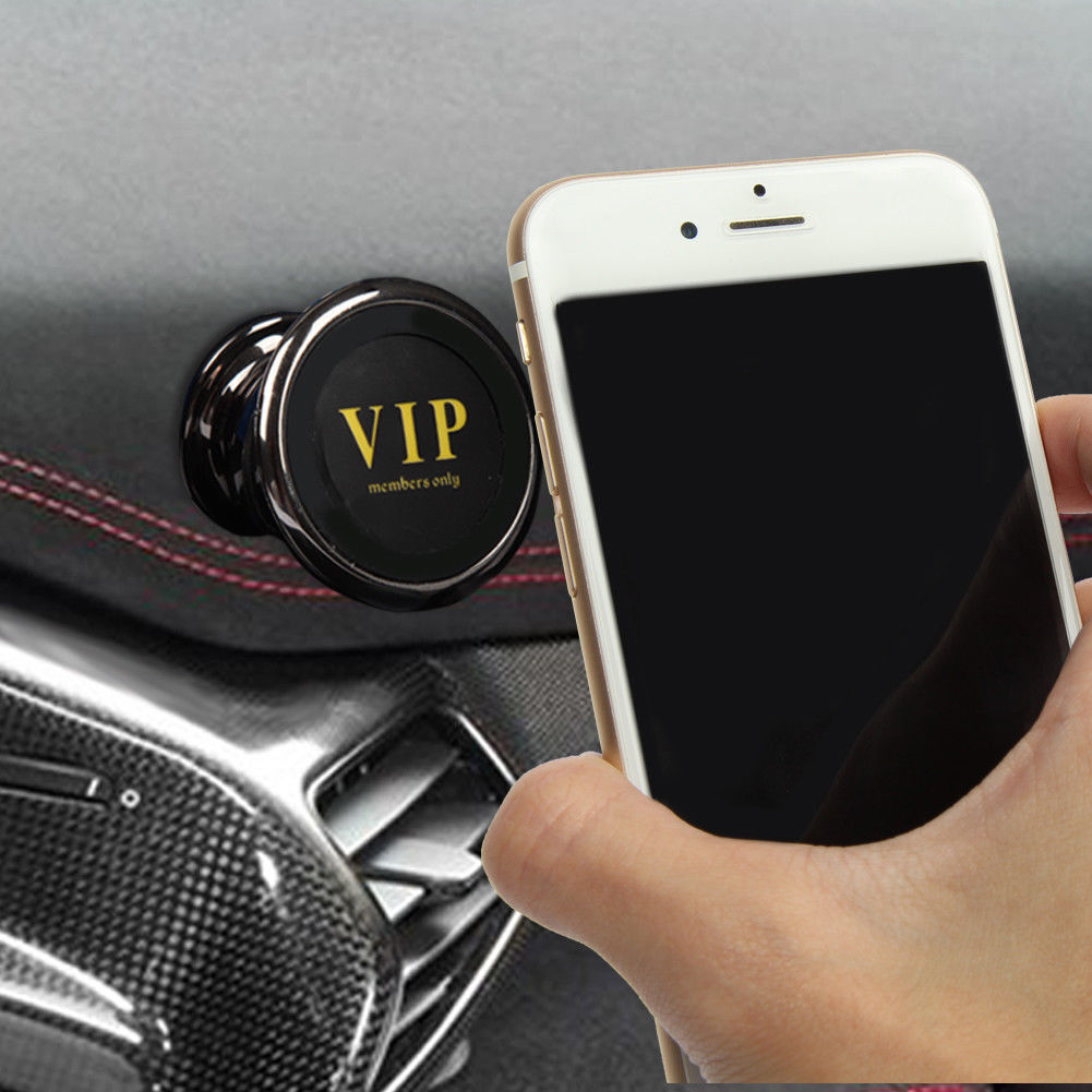 360° Magnetic Dashboard Phone Mount installation on dashboard surface