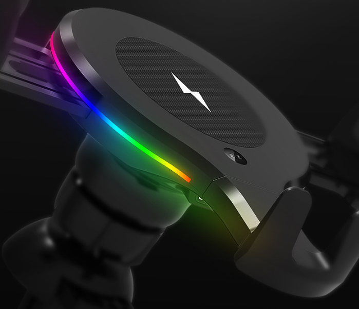15W Smart Sensor Wireless Car Charger Mount charging indicator light